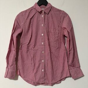J.Crew Red Striped Men's Shirt